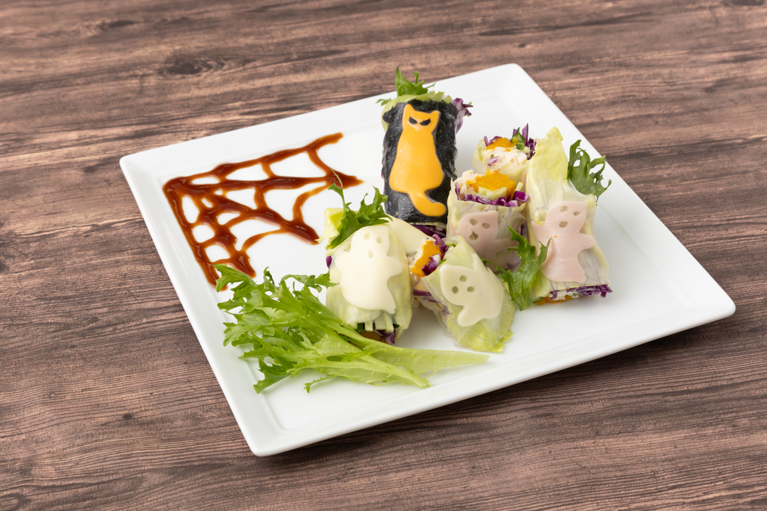 かぼちゃとチキンの春巻き